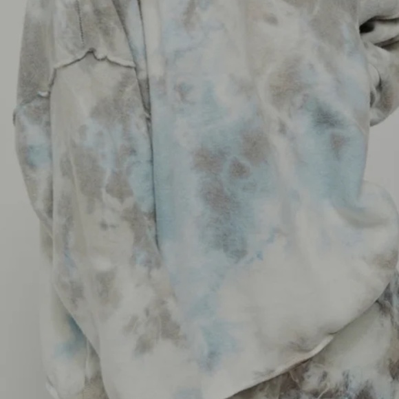 Free People Kelly Washed Set in Ocean Blue Combo sz  xs NWT $168R - Picture 7 of 11